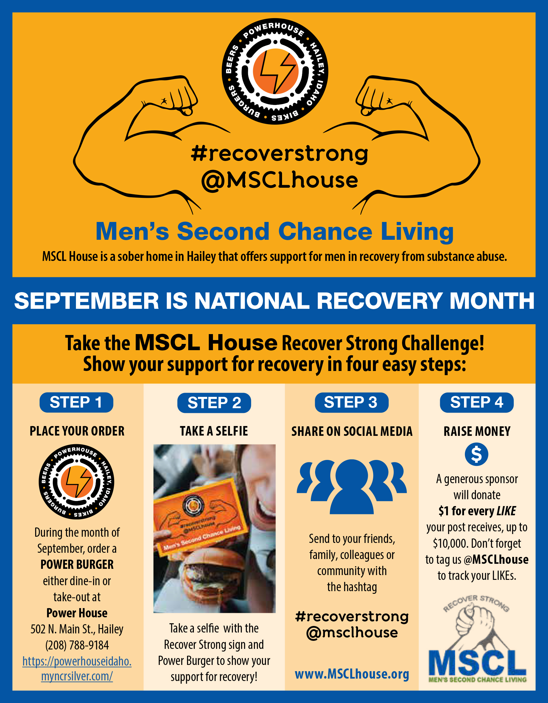 September for national recovery month mscl house